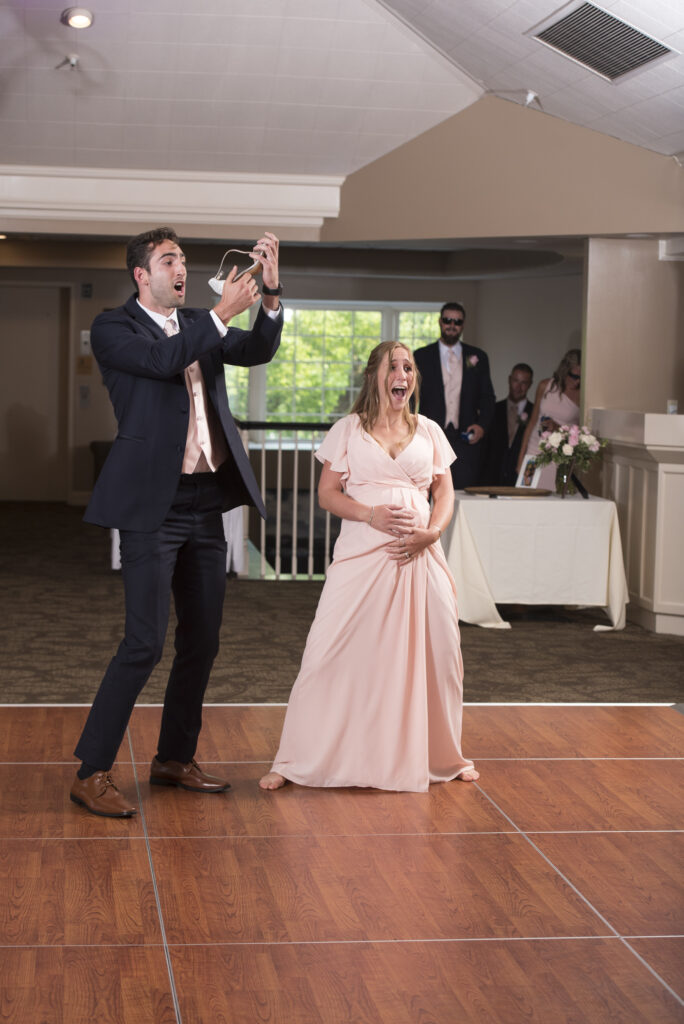 Introducing the wedding party into Kelsey & Scott's Reception at Worthington Hills Country Club