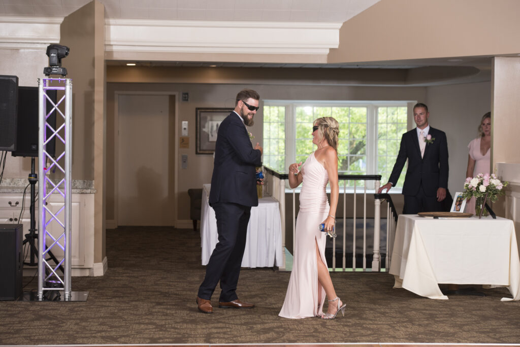 Introducing the wedding party into Kelsey & Scott's Reception at Worthington Hills Country Club