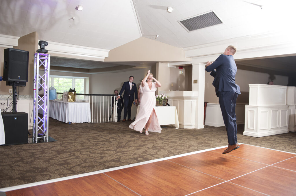 Introducing the wedding party into Kelsey & Scott's Reception at Worthington Hills Country Club