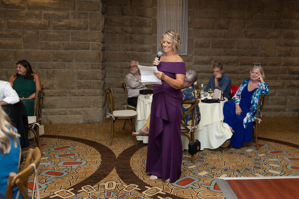 Speeches From Becca & Jordan's Wedding Reception Inside Denison Hall at The Granville Inn