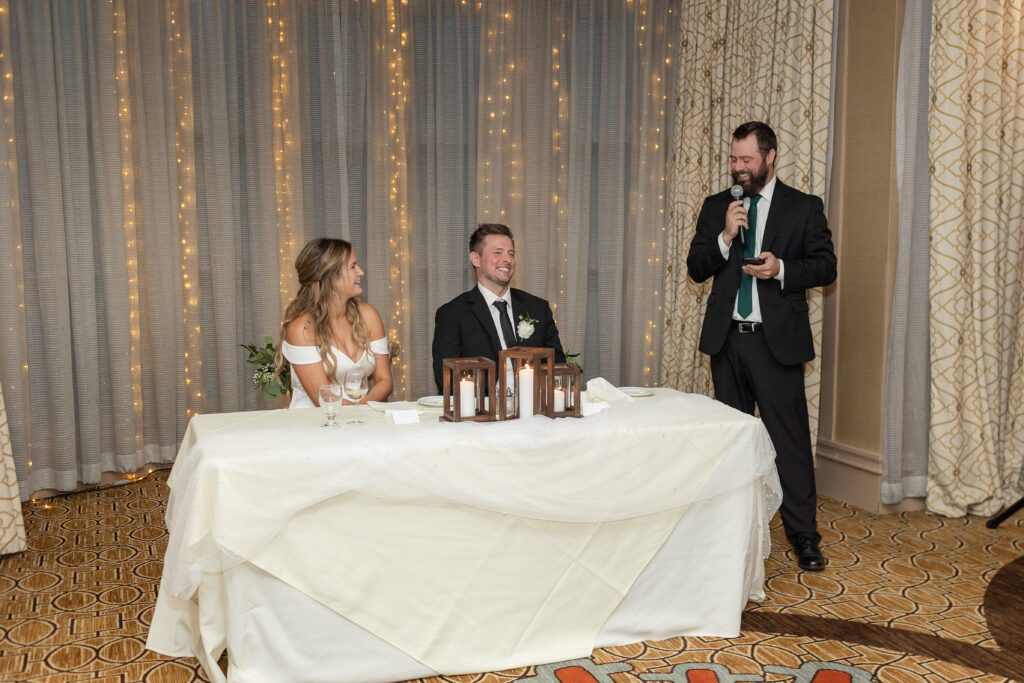 Speeches From Becca & Jordan's Reception Inside Denison Hall At The Granville Inn