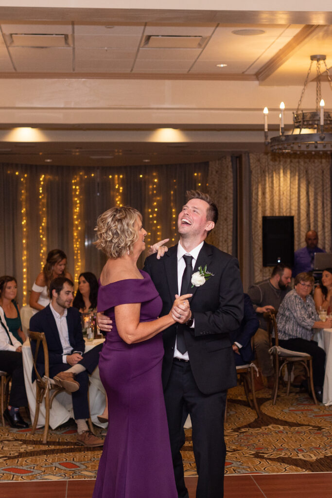 The Groom/Mother Dance at Becca & Jordan's Wedding Reception