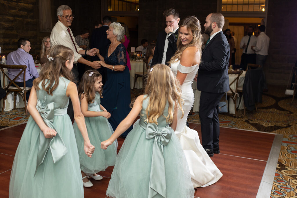 Guests Dancing At Becca & Jordan's Wedding Reception at The Granville Inn in Granville, Ohio