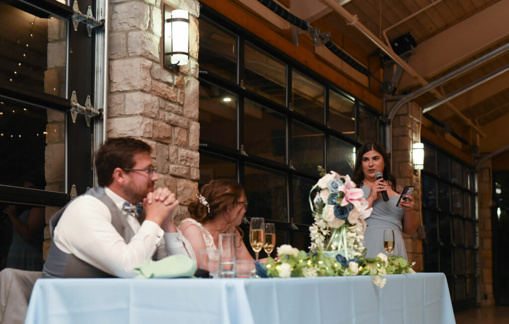 The Maid Of Honor Speech at Kayge & Jayson's Wedding Reception at The Columbus Zoo & Aquarium