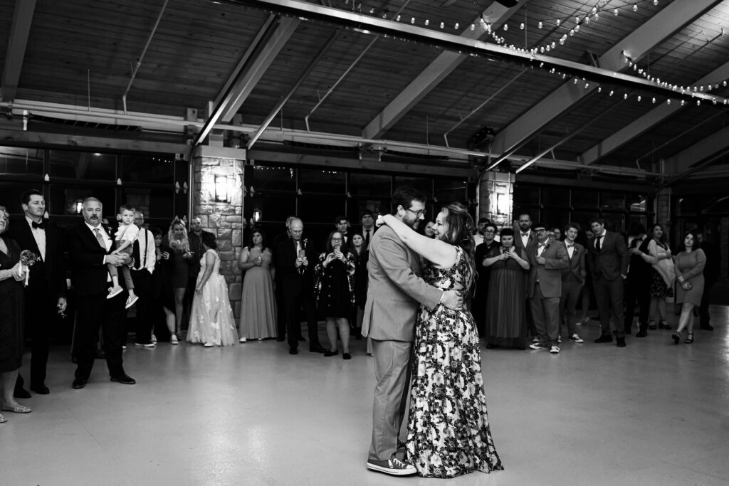 Jayson & his Mom for the Groom/Mother Dance at his wedding reception at The Columbus Zoo & Aquarium