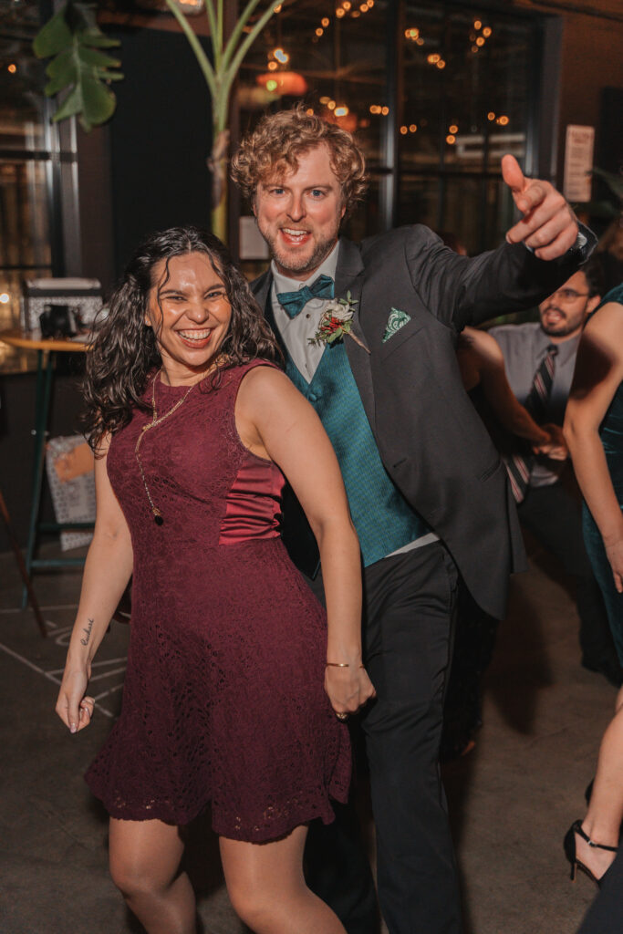 More great times at Jordan & Logan's Wedding Reception on the Rooftop at Seventh Son Brewing Co in Italian Village in Columbus, OH