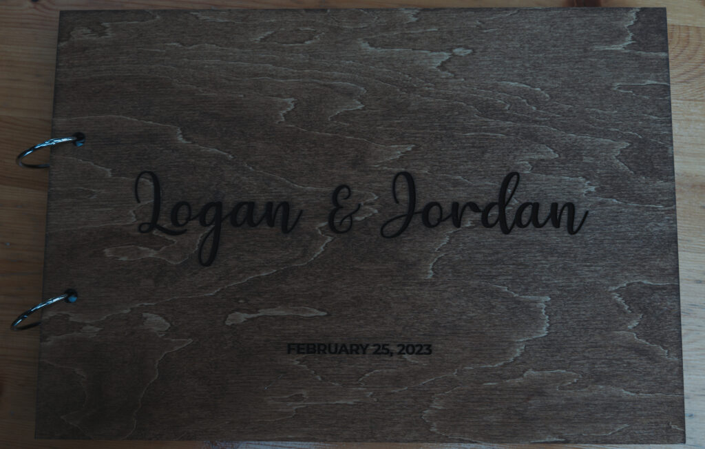 The guestbook at Jordan & Logan's Wedding Ceremony & Reception in Columbus, OH