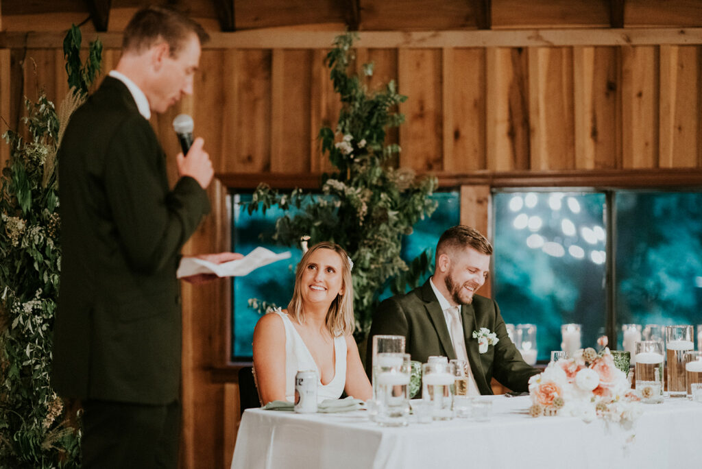 The Best Man Speech at Ellen & Trevor's Wedding Reception at Crockett's Run Event Center In Logan, OH