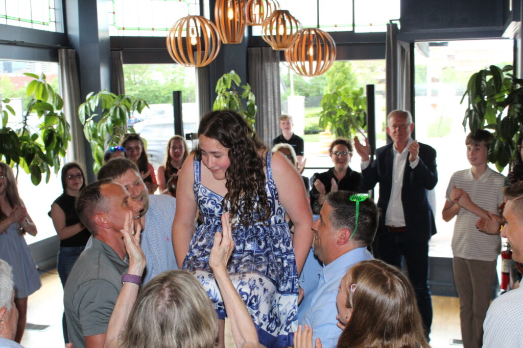 The Hora at Isla's Bat Mitzvah at The Kitchen in Columbus, Ohio