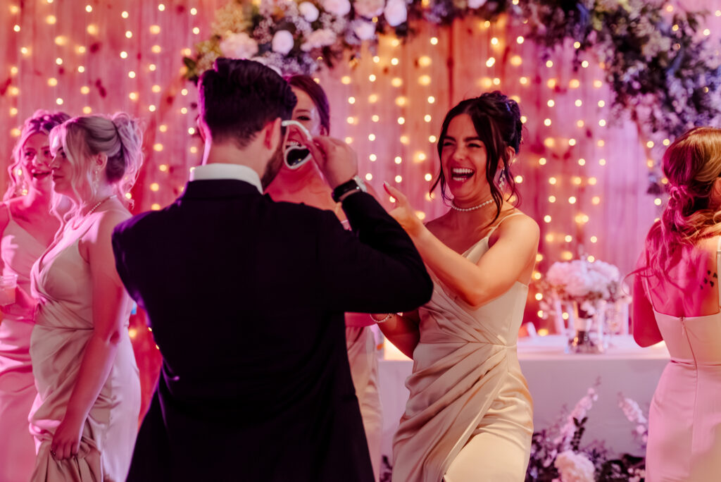Anna & Codey's guests having a great time on the dance floor at their wedding reception in Westerville, OH
