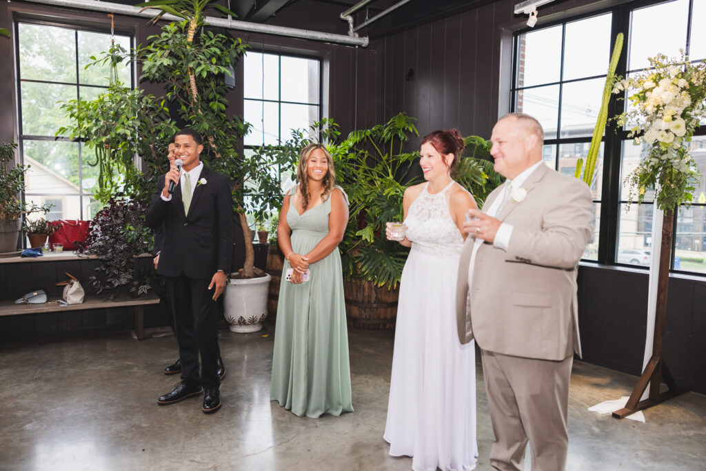 A speech from one of Susan's sons at Susan & Ryan's Wedding Reception in Columbus, Ohio