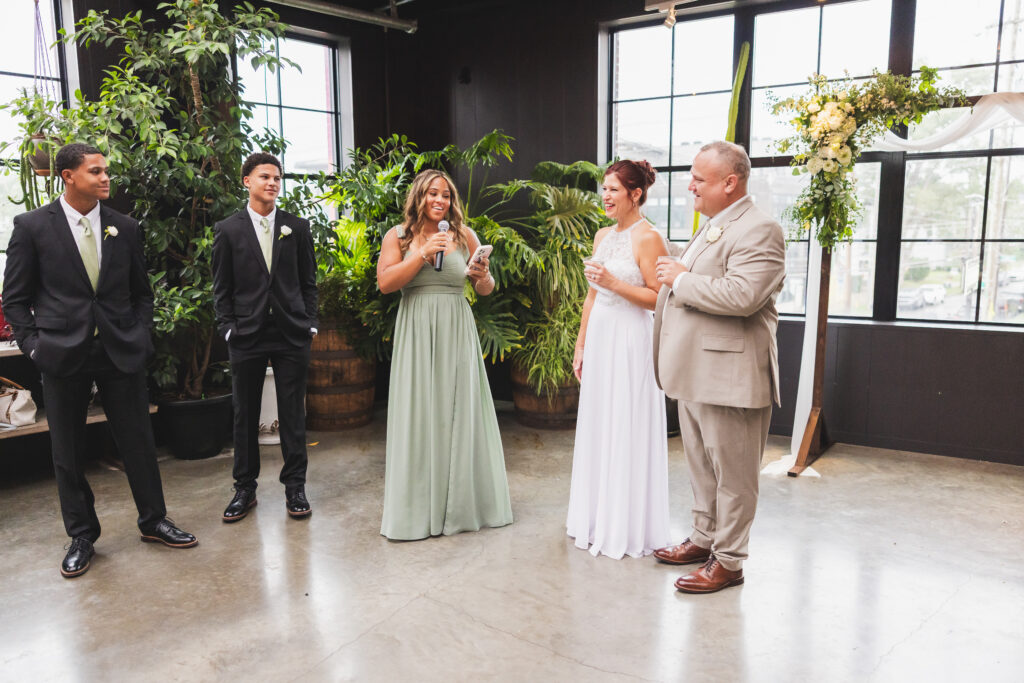 A speech from Susan's daughter at Susan & Ryan's Wedding Reception at Seventh Son Brewing in Columbus, Ohio