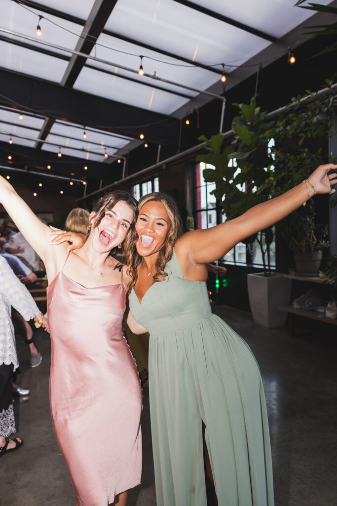 Family and friends on the dance floor at Seventh Son Brewing in Columbus, Ohio