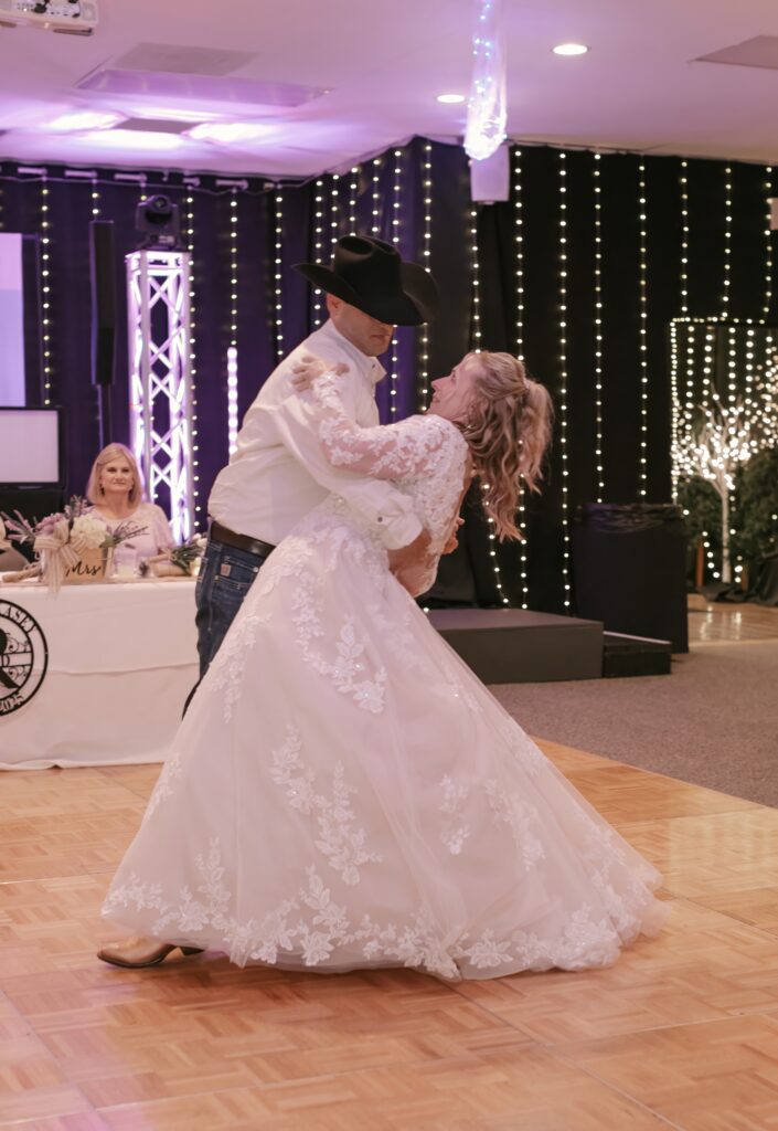 The Bride & Groom's first dance at the Grove By The River in Newark, Ohio