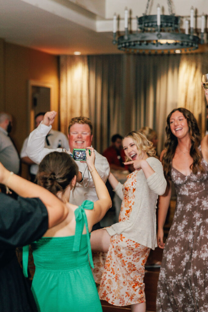 Guests having a great time on the dance floor at Ann & Bryse's Wedding Reception at Granville Inn in Granville, Ohio