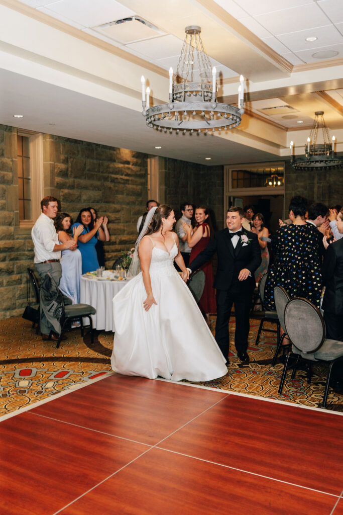 Ann & Bryse introduced into their Wedding Reception inside the Dension Room in the Granville Inn