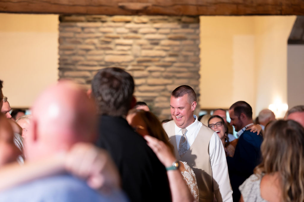 The Anniversary Dance at Sarah & Ryan's Wedding Reception at The Old Barns At Dry Run Farms in Williamsport, Ohio