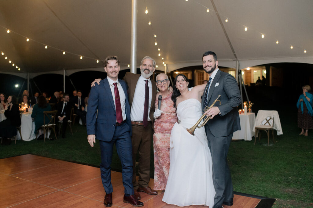 Carly & her family following the Bride/Father dance at her wedding in Granville, Ohio