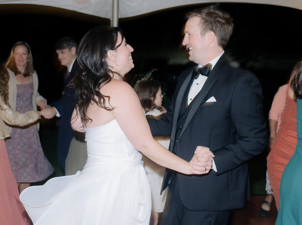 Carly and Roy dancing at their wedding reception