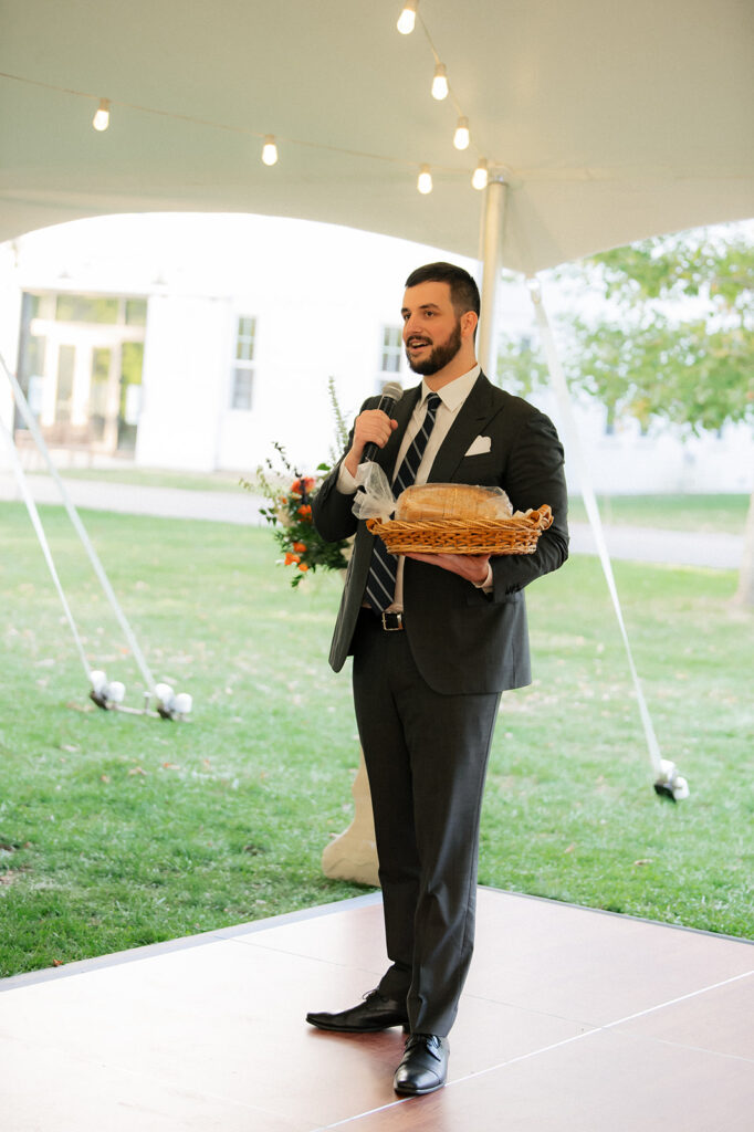 The Blessing from the brother of the Bride at Bryn Du Mansion