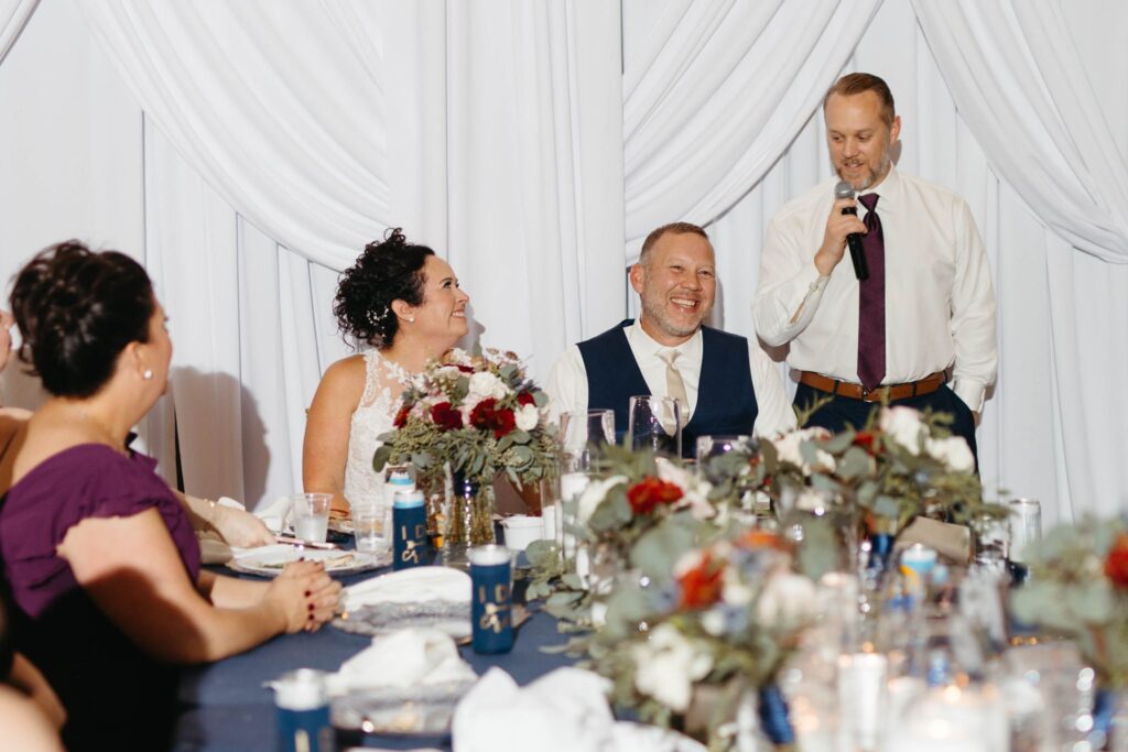 The Best Man's speech at Heidi & Rusty's Wedding Reception at The Wenbeck Wedding & Events Center
