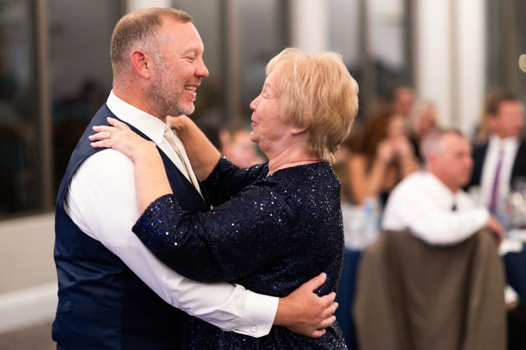 Rusty shares a dance with his Mom at his wedding reception in Lewis Center, OH