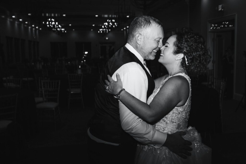 Heidi & Rusty share a private last dance together at the end of their wedding reception