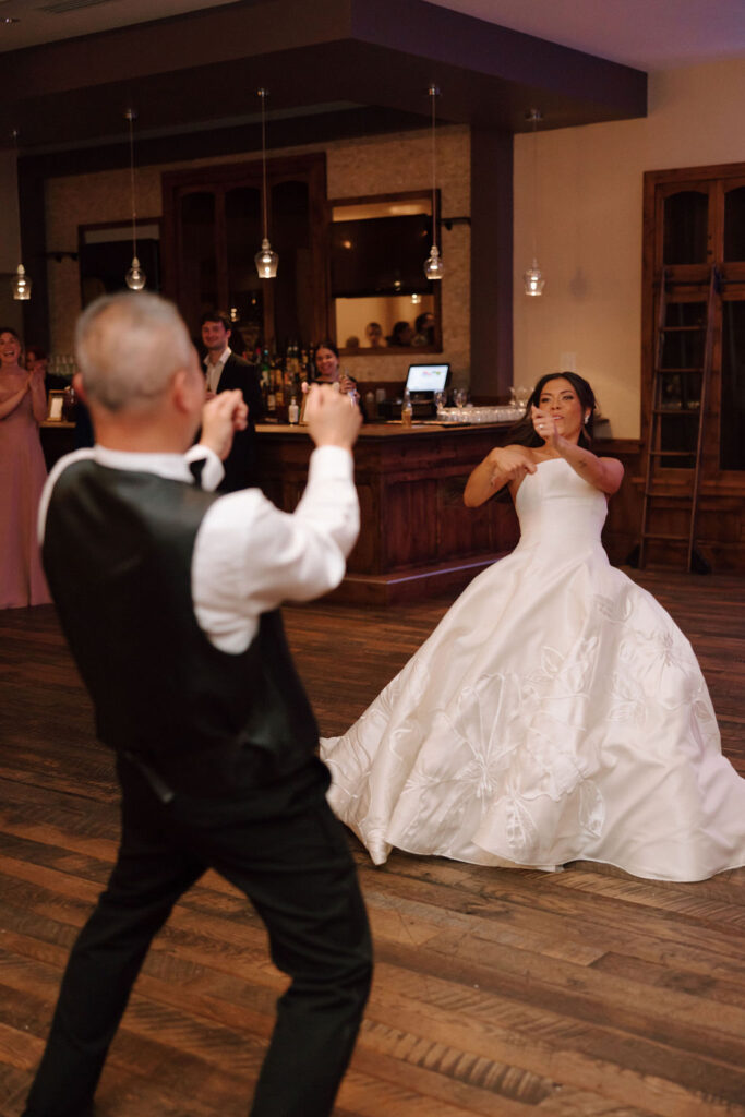 Shannon's dad makes his way to the dance floor for the Bride/Father dance at The Club at Corazon